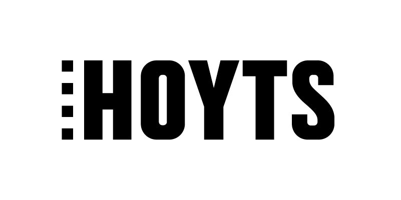 Black text reading 'HOYTS' on a dark grey background.