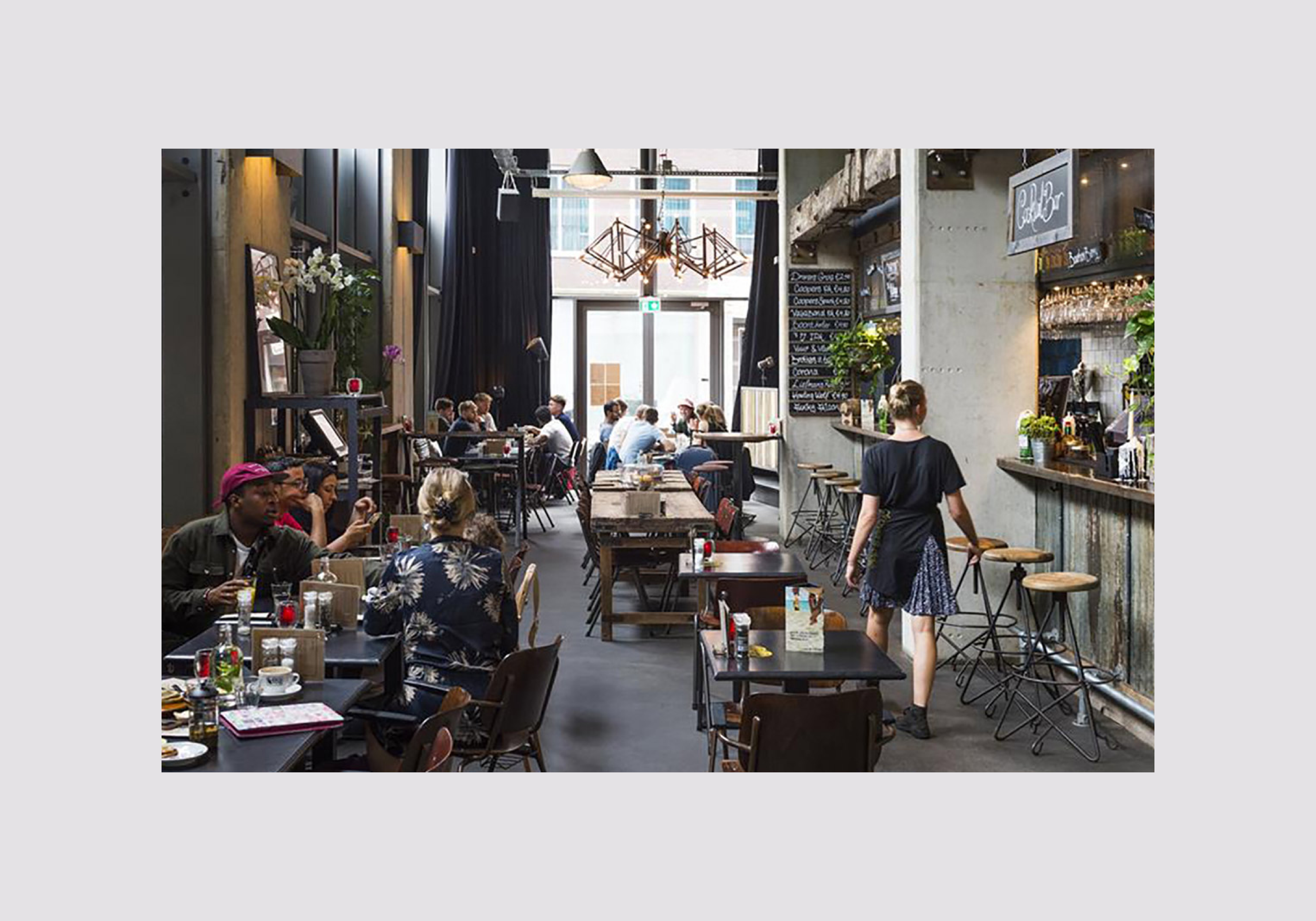 An eclectic dining experience that is casual yet stylish, mixing laid-back Australian charm with vibrant local energy.