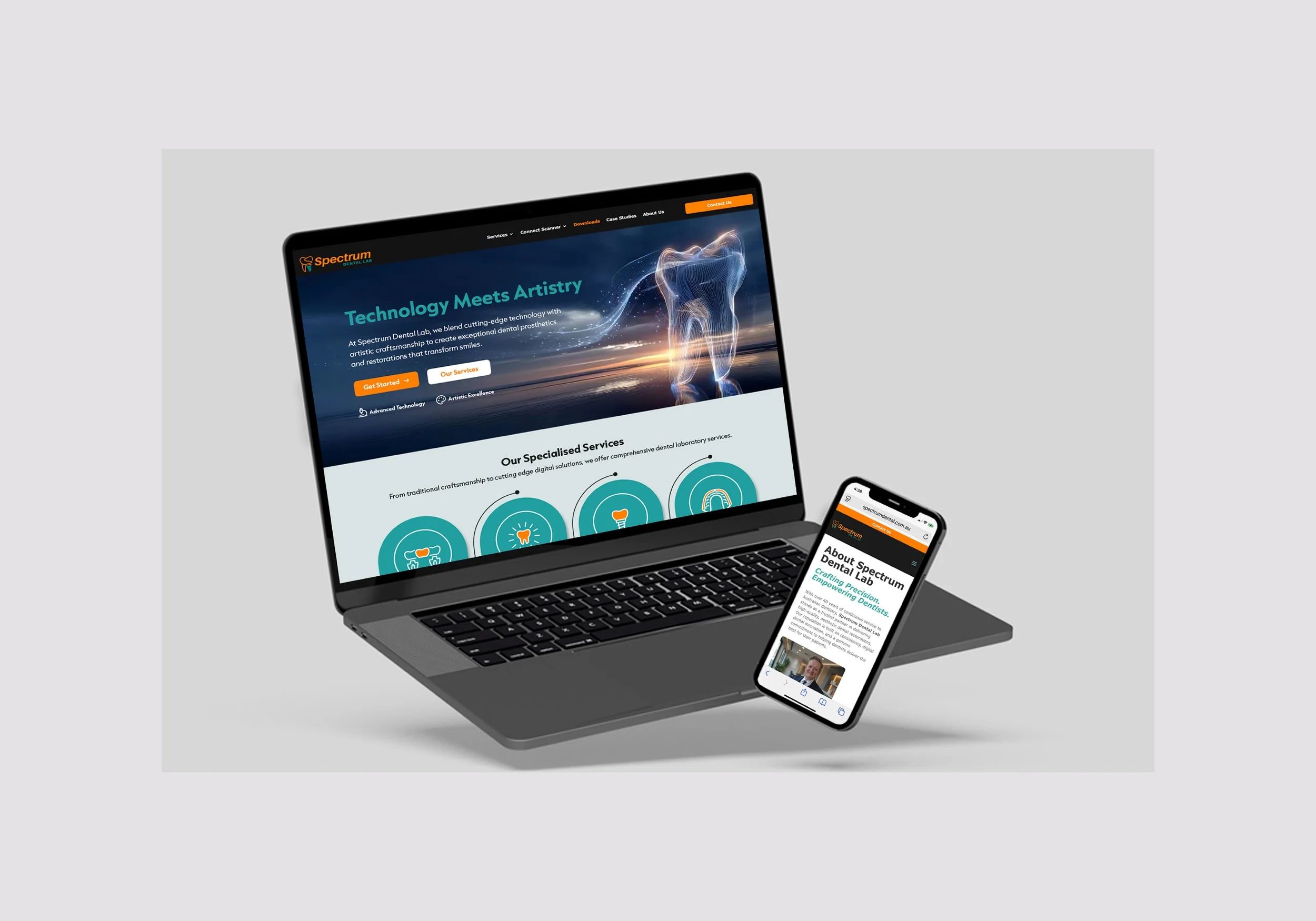 The relaunched website and refreshed brand create a modern, cohesive identity that is professional, approachable, and user-friendly, reflecting Spectrum Dental Lab’s leadership in digital dental solutions. (Click on image to visit the site)