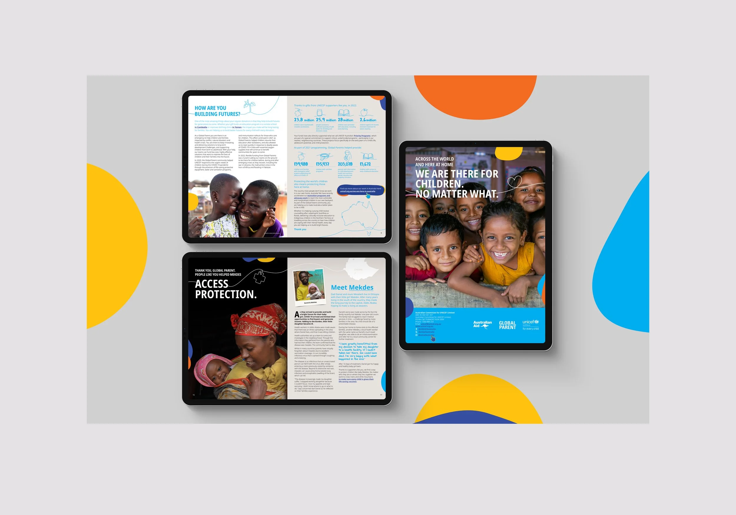 The campaign encourages regular donations, enabling UNICEF to support children before, during, and after emergencies.