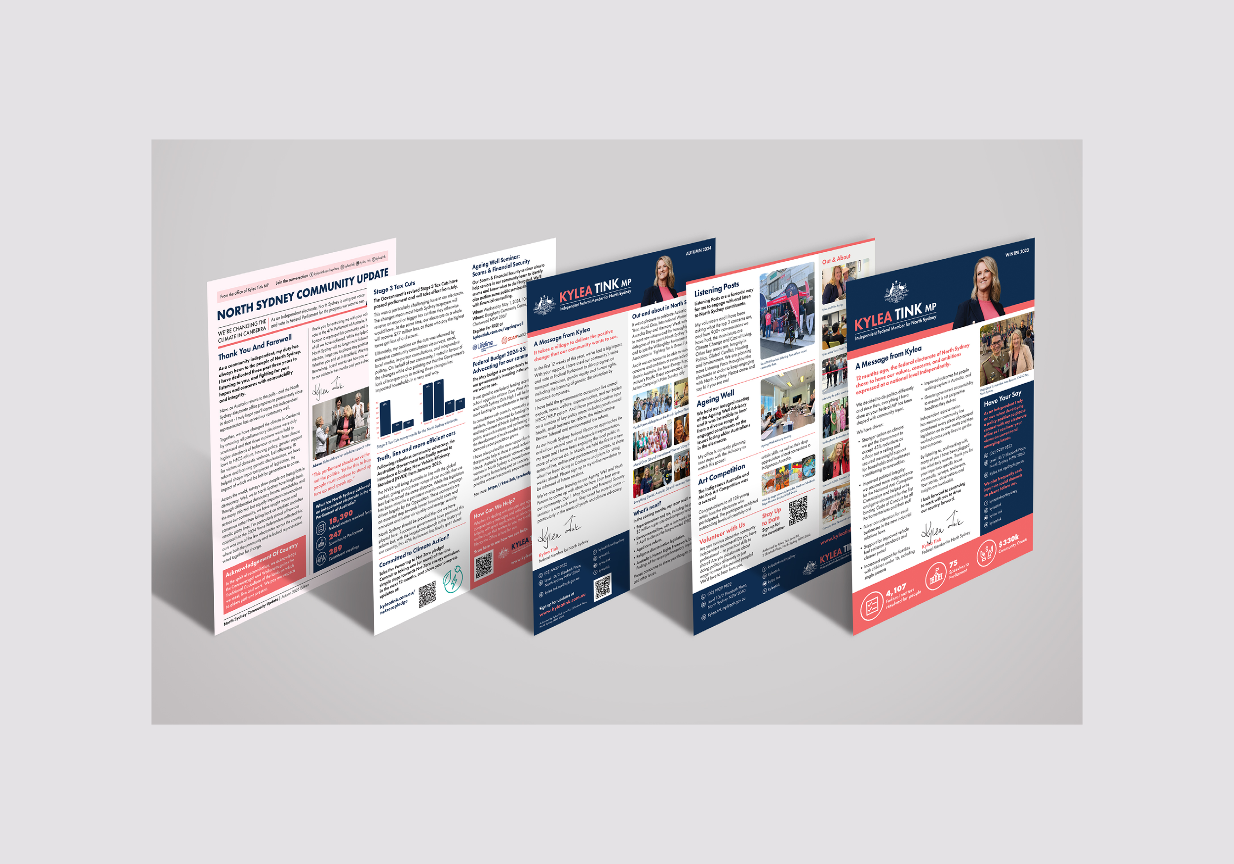 Here are just a few of the many community newsletters that were produced and distributed throughout the North Sydney electorate.