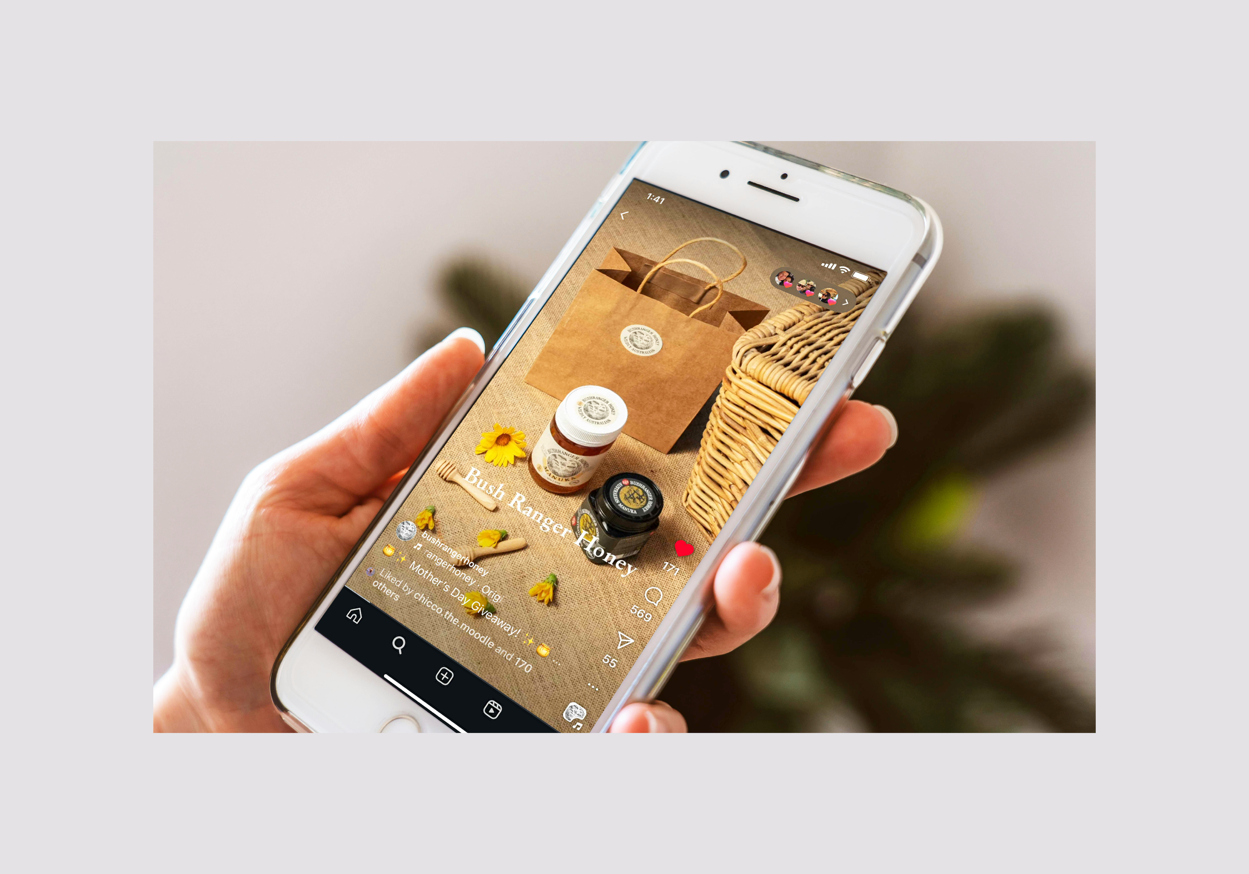 Social media plays a key role in Bushranger Honey’s sales strategy, guiding users straight to their site. (Click image to visit Instagram profile)