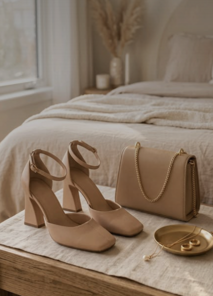 Tan color accessories example