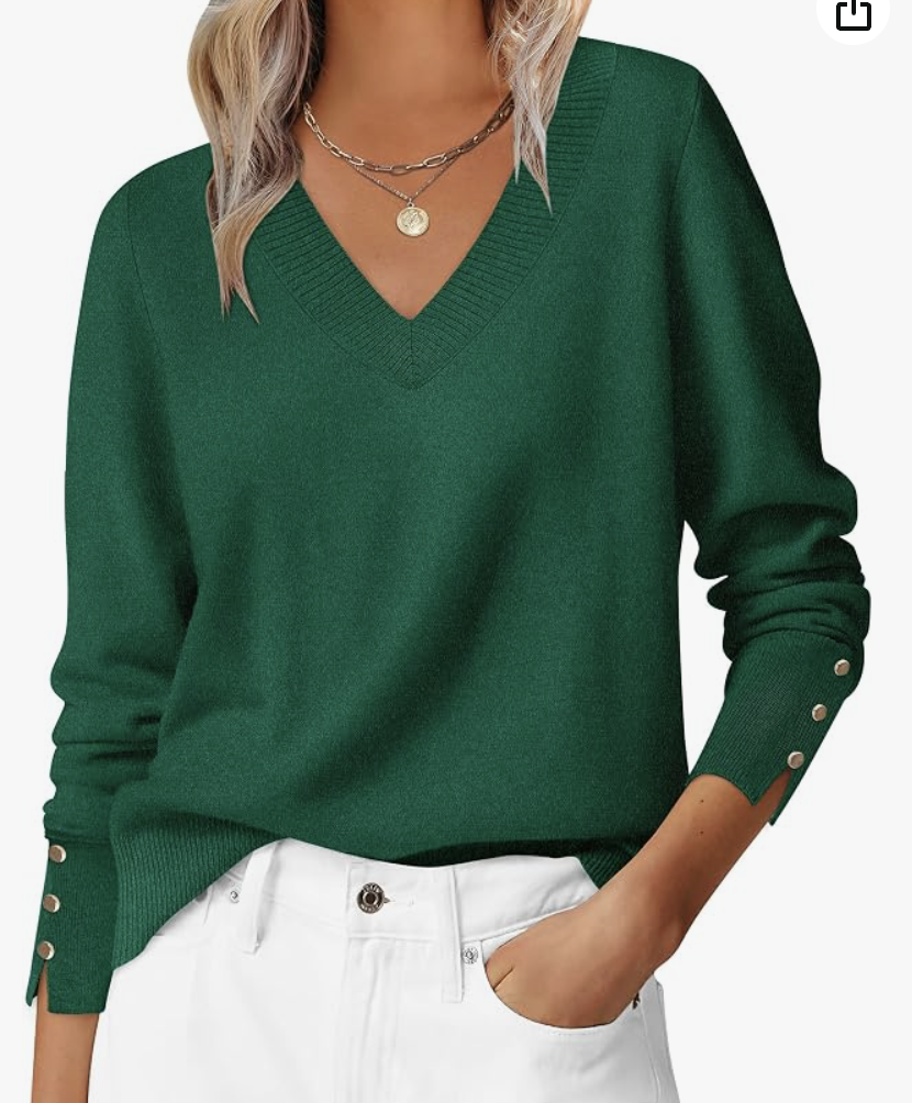Example outfit Green knit sweater