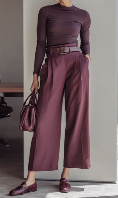 Example outfit: Monochrome Burgundy outfit