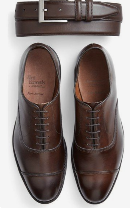 example outfit for men Brown shoes and brown belt