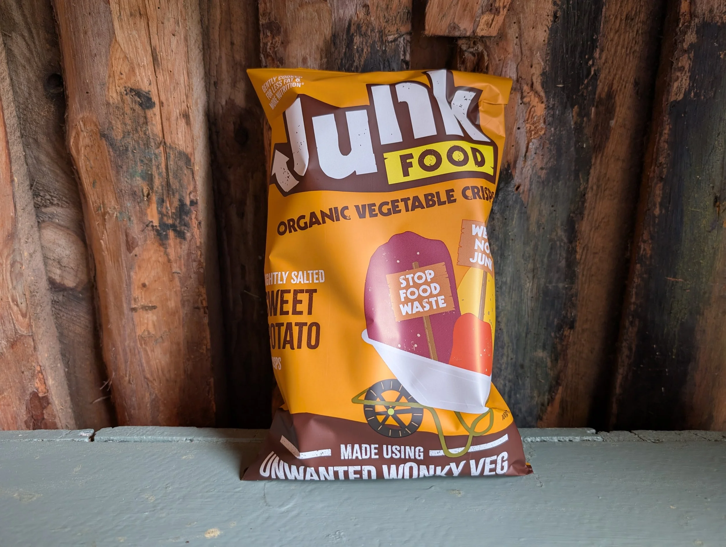 Junk sweet potato crisps