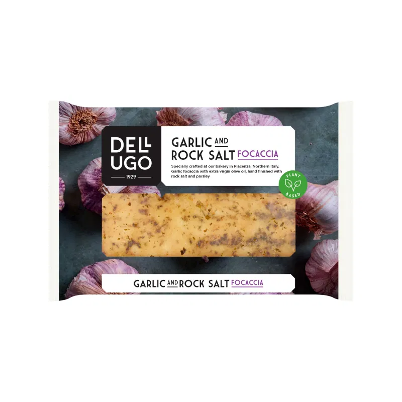 Dell Ugo - garlic & salt focaccia (frozen)