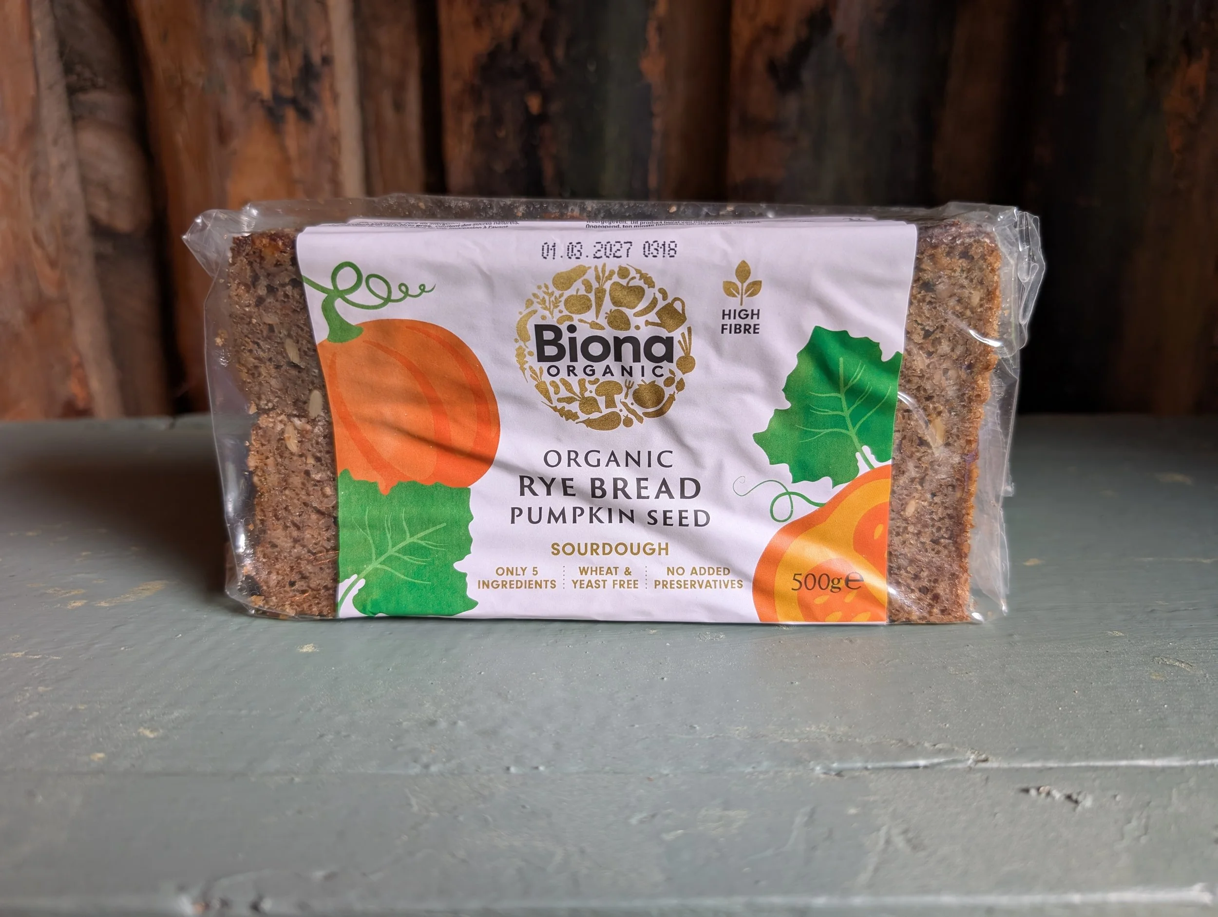 Biona rye pumpkin seed bread