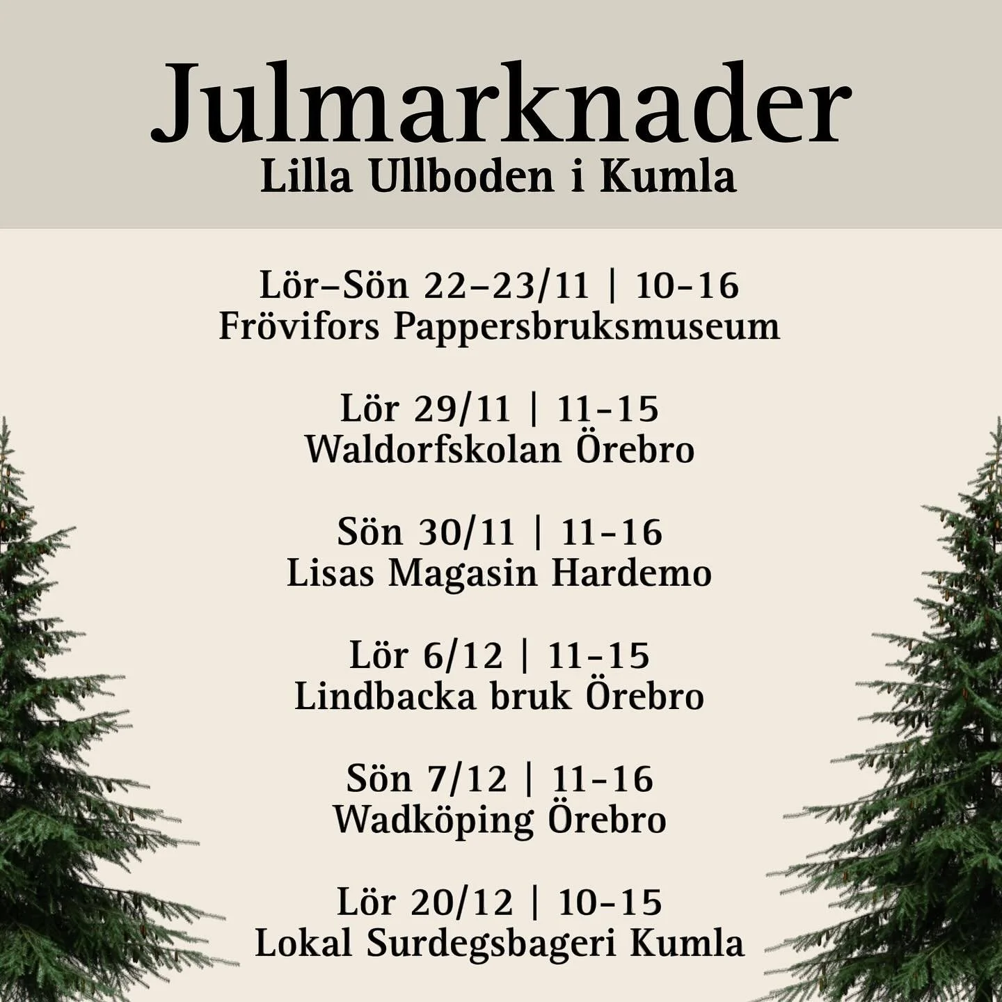 Nu &auml;r det bara att packa sl&auml;den och ge sig ut p&aring; julturn&eacute; 🤶 Hoppas att vi ses efter v&auml;gen❤️

Dessutom extra &ouml;ppet i butiken samtliga Adventss&ouml;ndagarna kl 13-16🎄
Ordinarie &ouml;ppettider under veckorna s&aring;