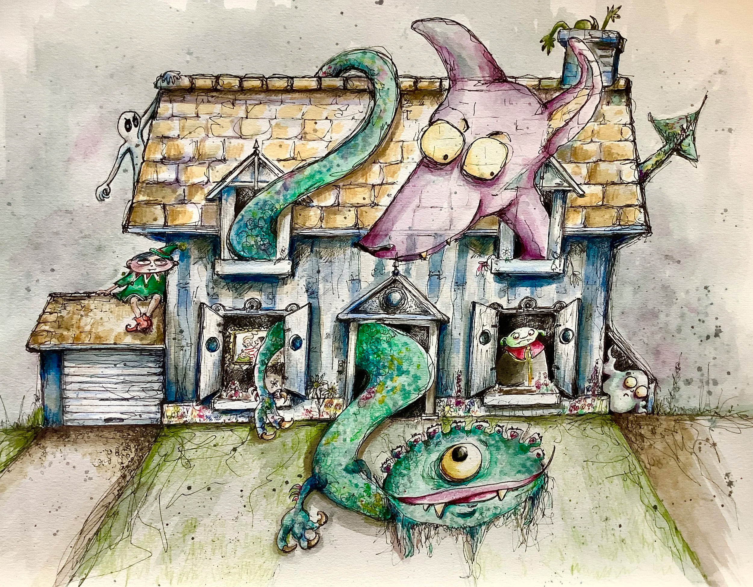 Haunted House based on a dolls' house by a very popular brand of American toys