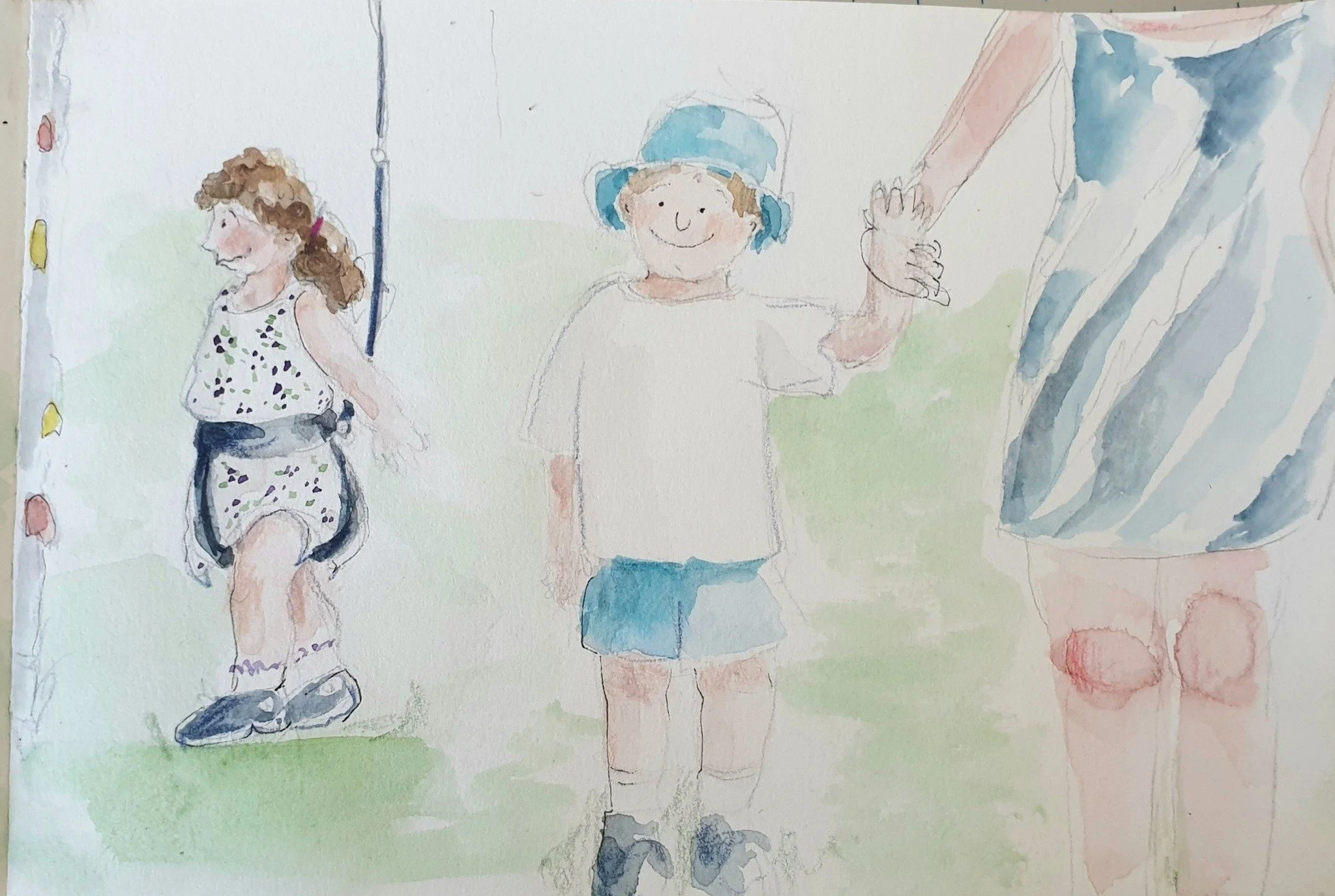 Community Fun Day, drawn from life