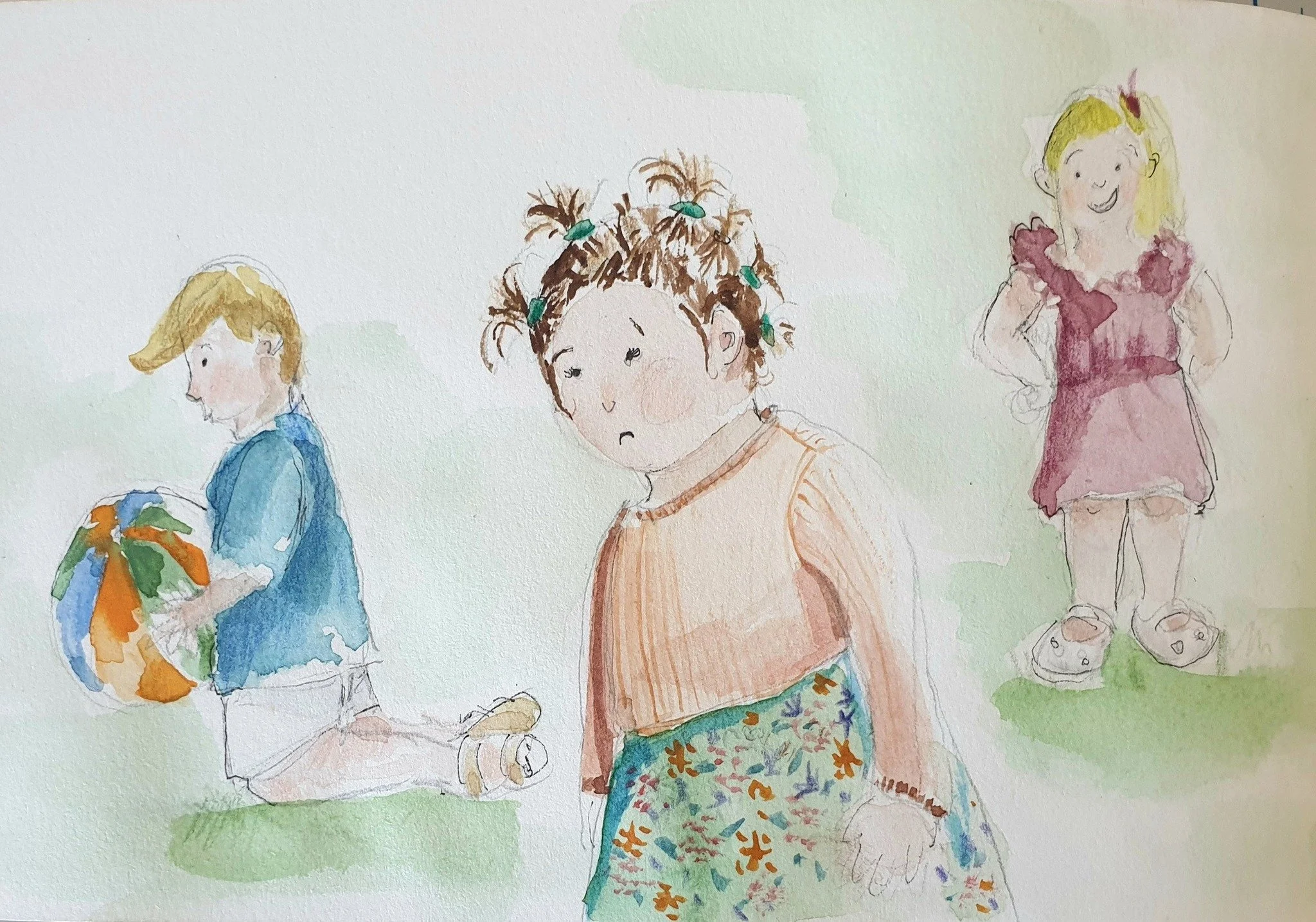 Community Fun Day, drawn from life