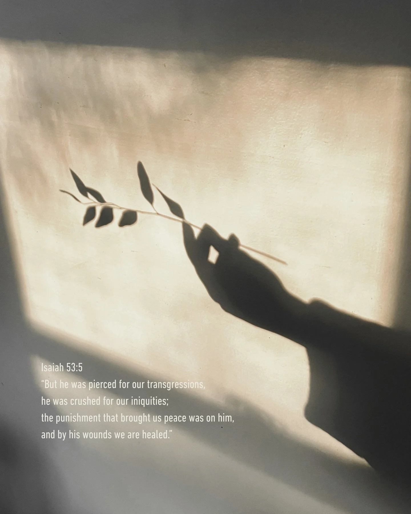 Good Friday

A moment to slow down,
to reflect,
and to remember the hope we have in Jesus.

Wishing you a peaceful long weekend.

Isaiah 53:5
&ldquo;But he was pierced for our transgressions,
he was crushed for our iniquities;
the punishment that bro