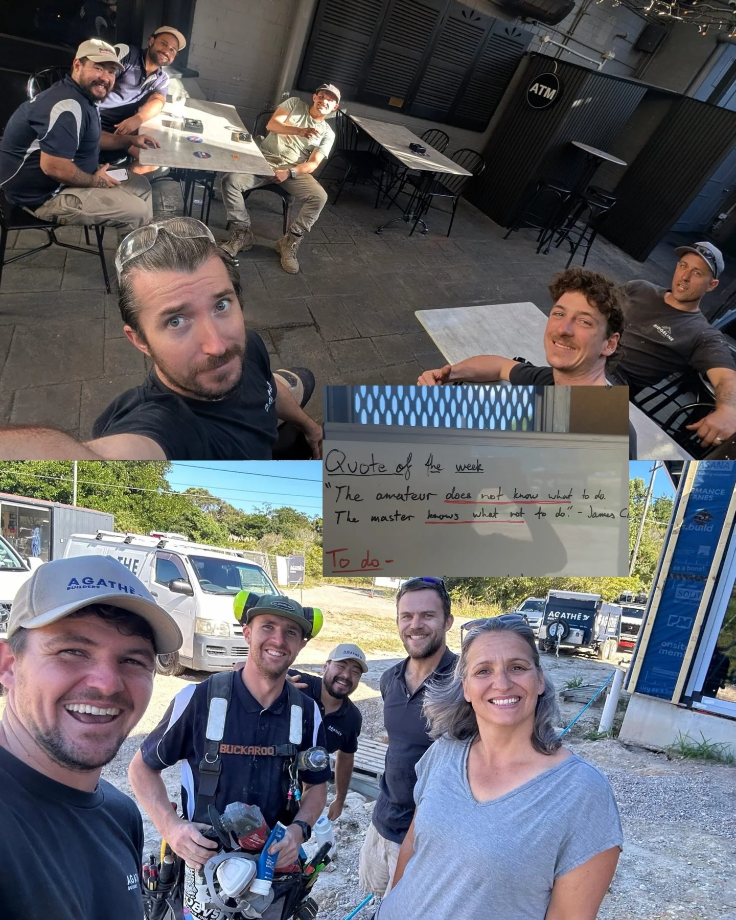 Friday PUP (Pack Up Purley)

Something we&rsquo;ve started doing on Fridays.

At 3pm, the tools go down, the boys clean and pack up site properly, then we all sit down together to debrief timesheets, site diaries, and the week that was.

A clean site