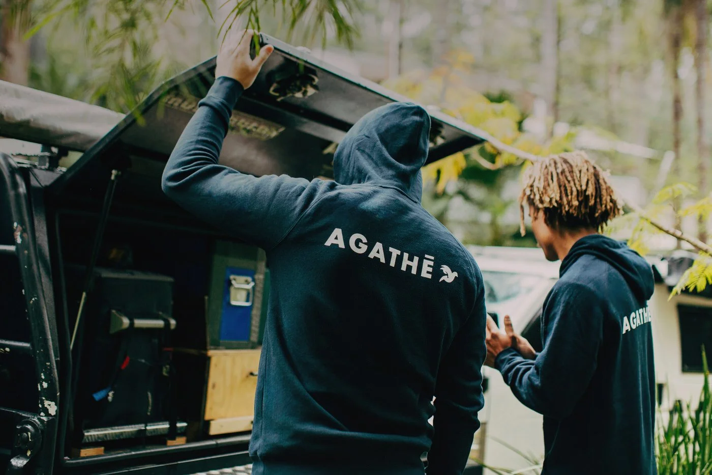 AGATHĒ builders arriving on-site with professional equipment to begin construction work on granny flats in North Shore and renovation projects