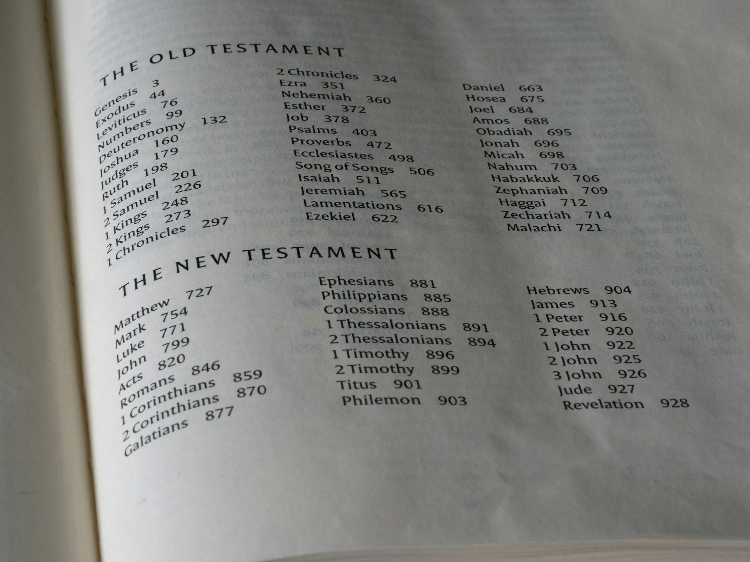 Old Test vs New Testament 