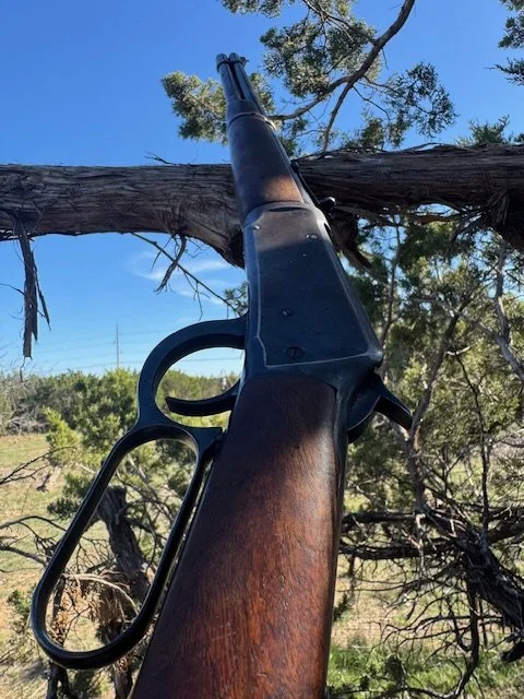A  .32 calibur Winchester rifle for hog hunting.