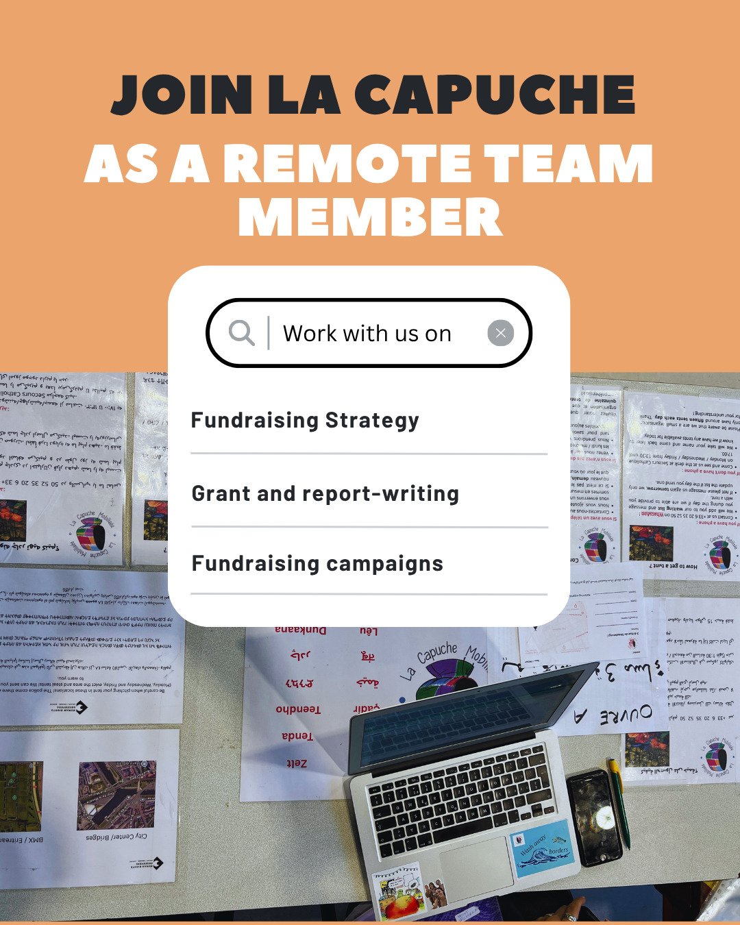‼️We&rsquo;re looking for new team members to join us remotely! 

Starting from : now!   

🟢 No prior experience nor skills necessary
Basic french recommended  

Interested in working with us?
  ✉️ Send us a DM or an e-mail at  bonjour@lacapuche.org