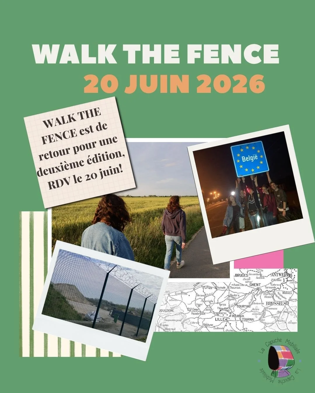 WALK THE FENCE revient pour une deuxi&egrave;me &eacute;dition! Participez avec nous &agrave; Calais ou depuis chez vous. On vous attend le samedi 20 juin! ⛺️☀️
