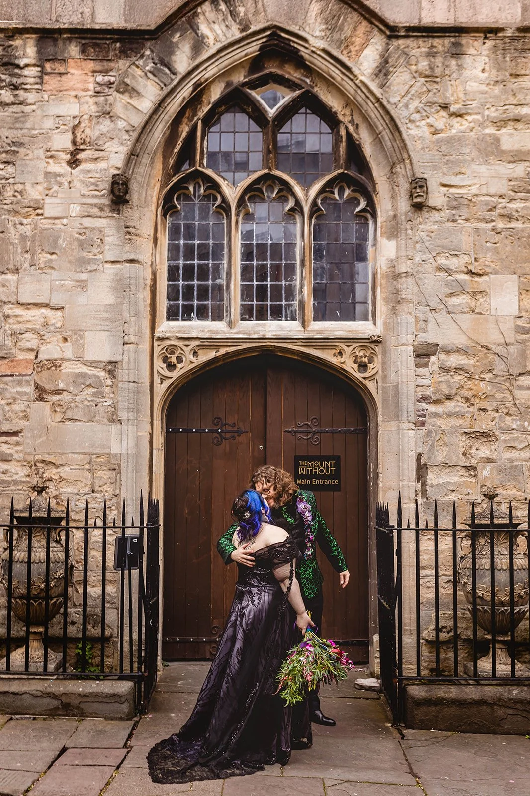 Colourful Halloween inspired wedding at The Mount Without, Bristol