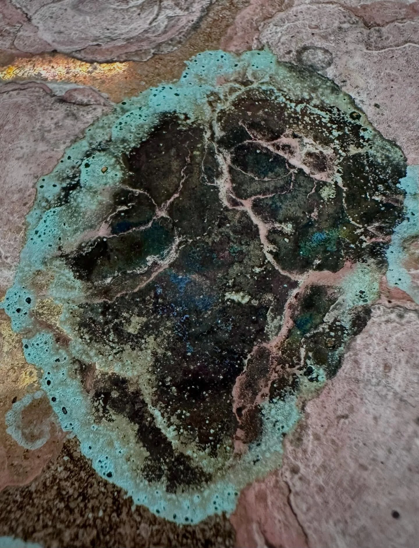 Patina detail on a new piece for @charlottekingsnorth