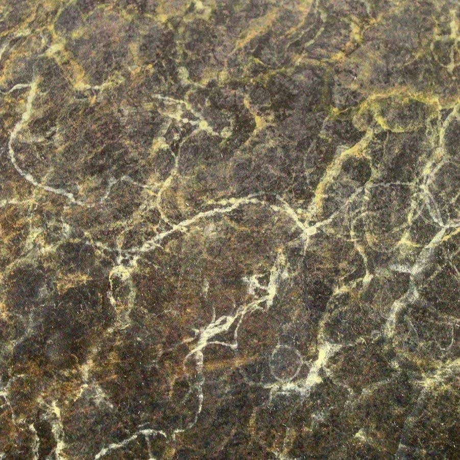 Abstract water like patina texture in brown and gold tones on metal surface