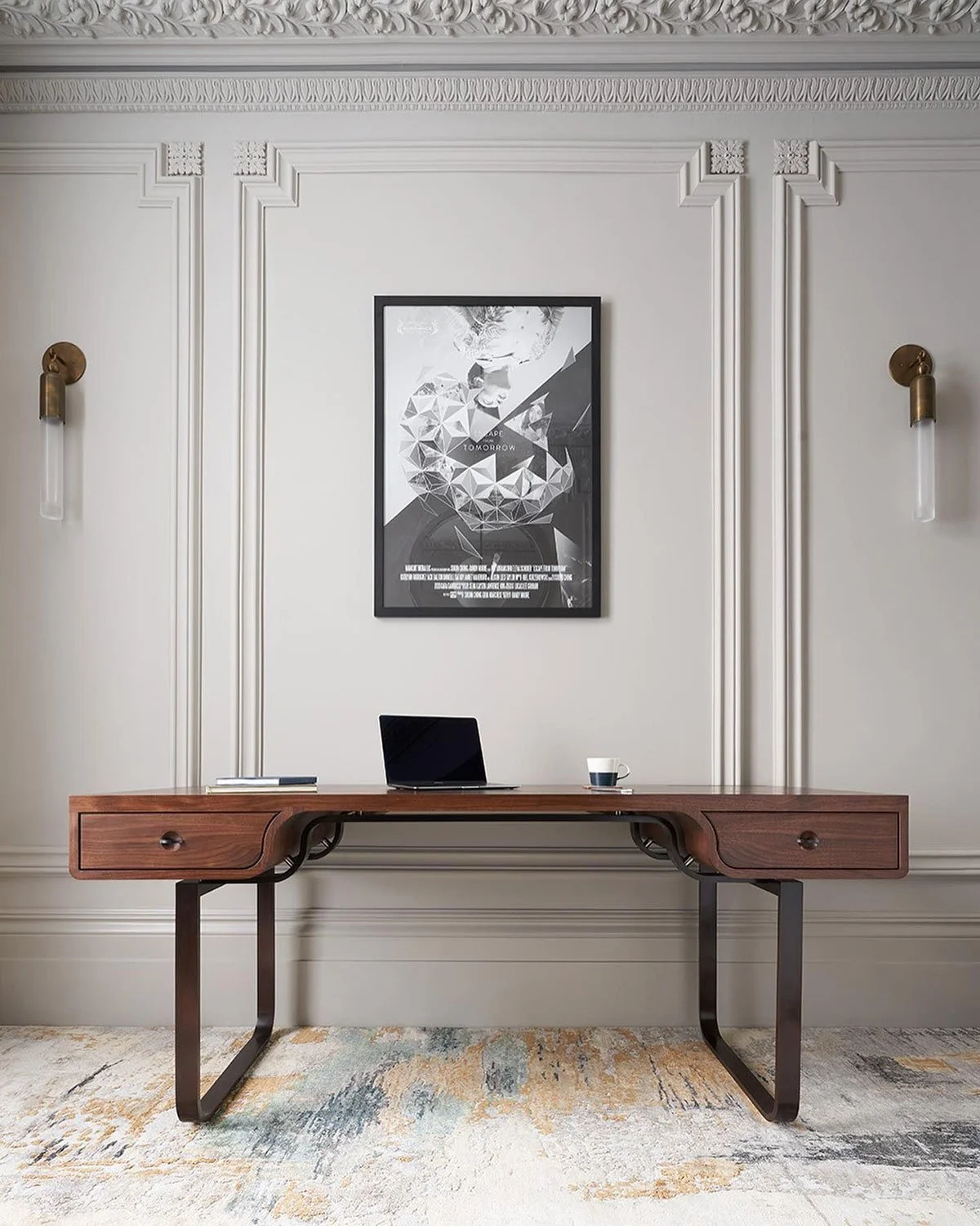 Studio Loop table with patinated metal legs