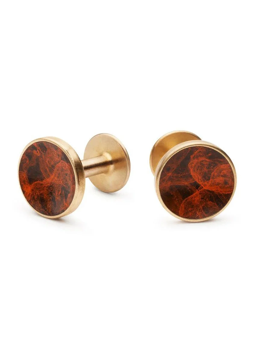 Two Alice Made This patinated brass cufflinks