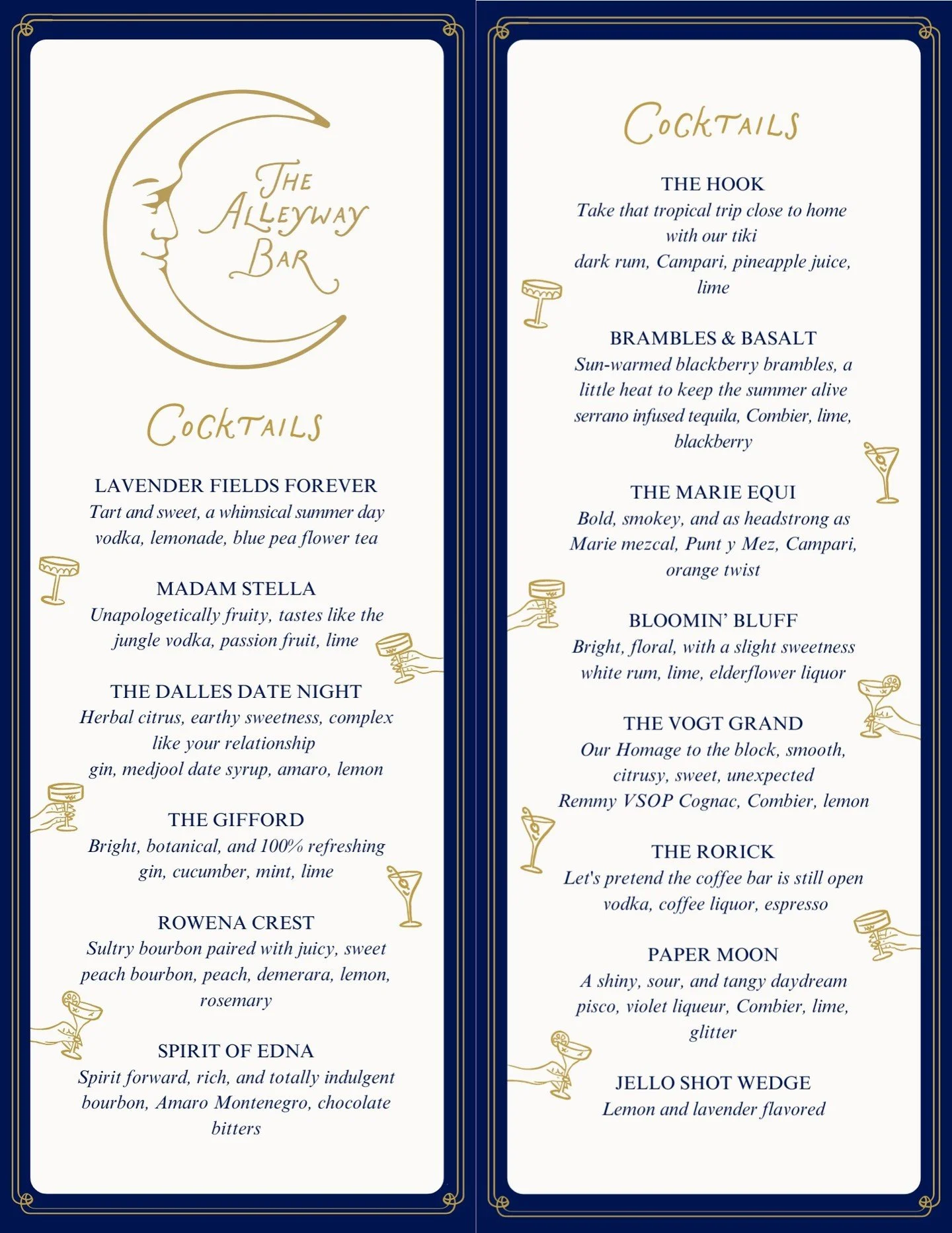 Current Summer menus if you'd like to sneak a peak before your visit (Fall specials coming your way shortly!)