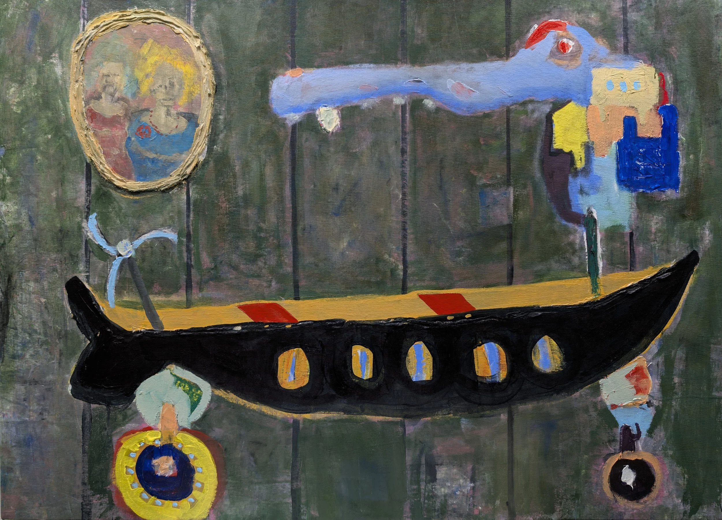 Teddy's reminiscing on his past predators  39"x54"