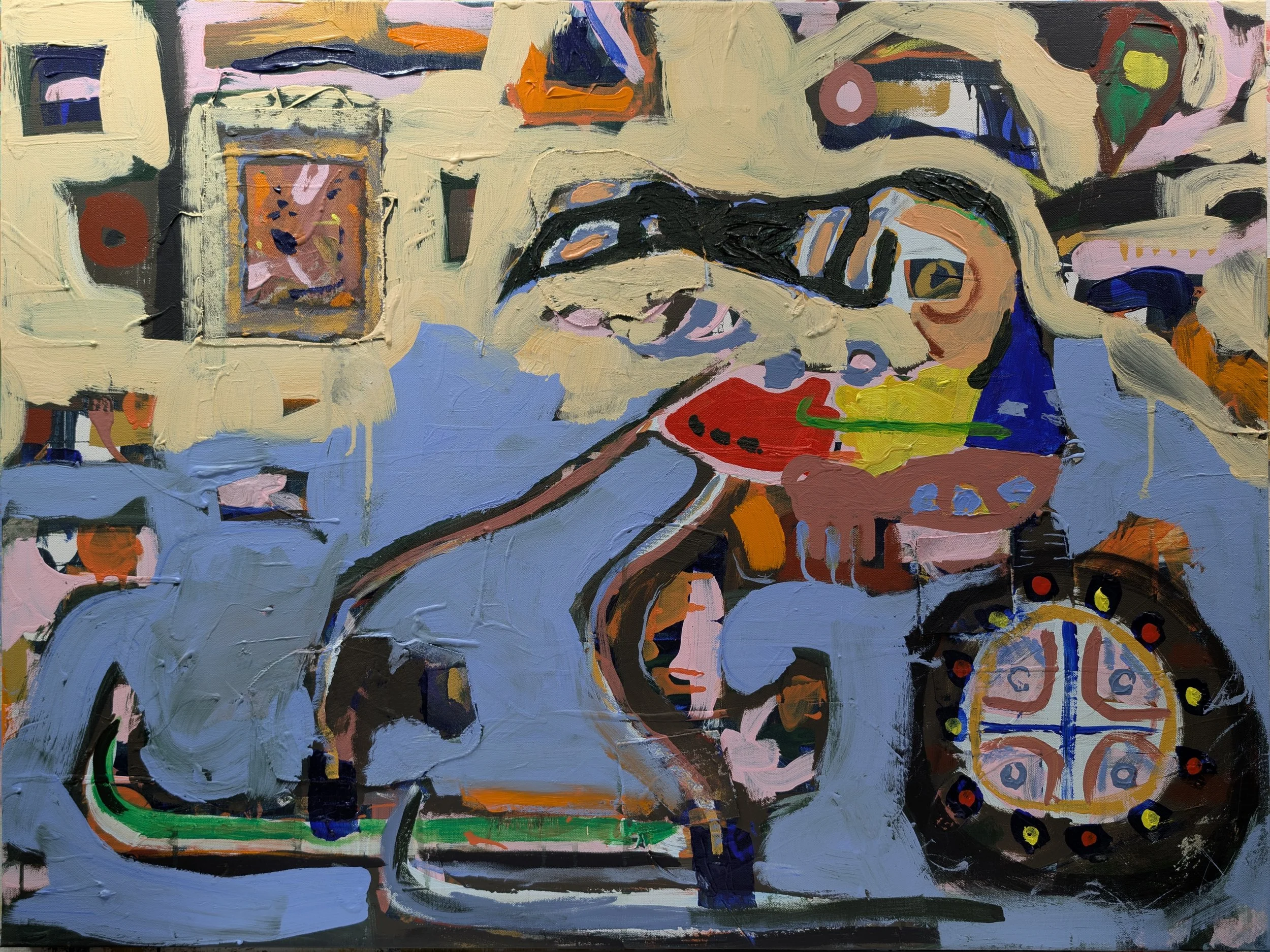 pizza frenchfries yardsale  30" x 40"