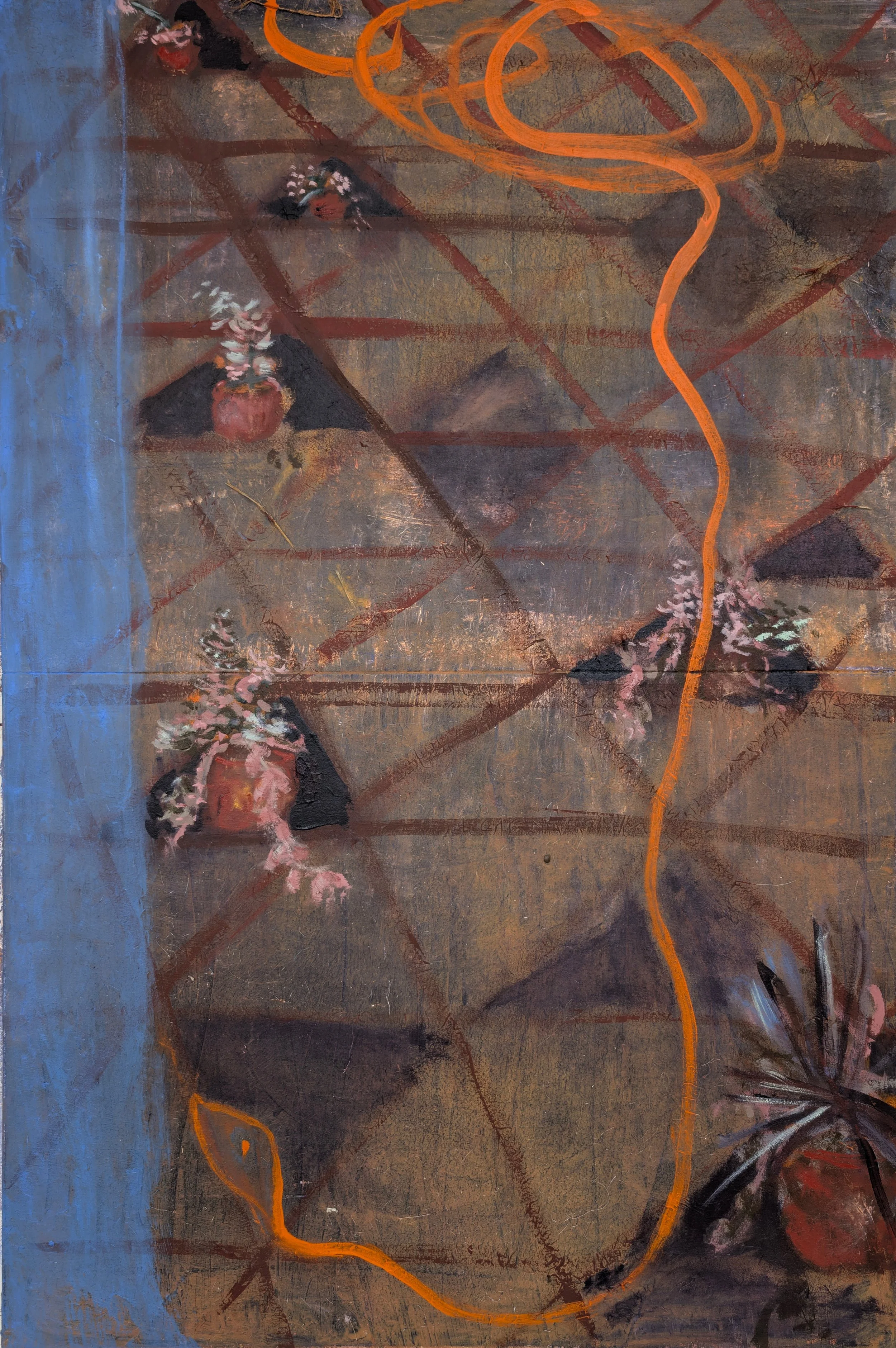 Dancing down to you like summer hair in the fall 60" x 40"