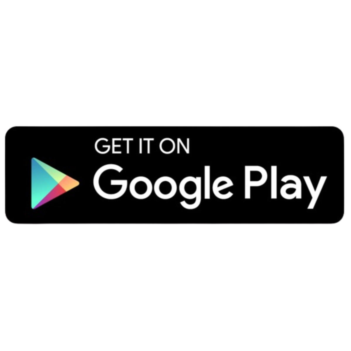 Google Play store download button with logo and text