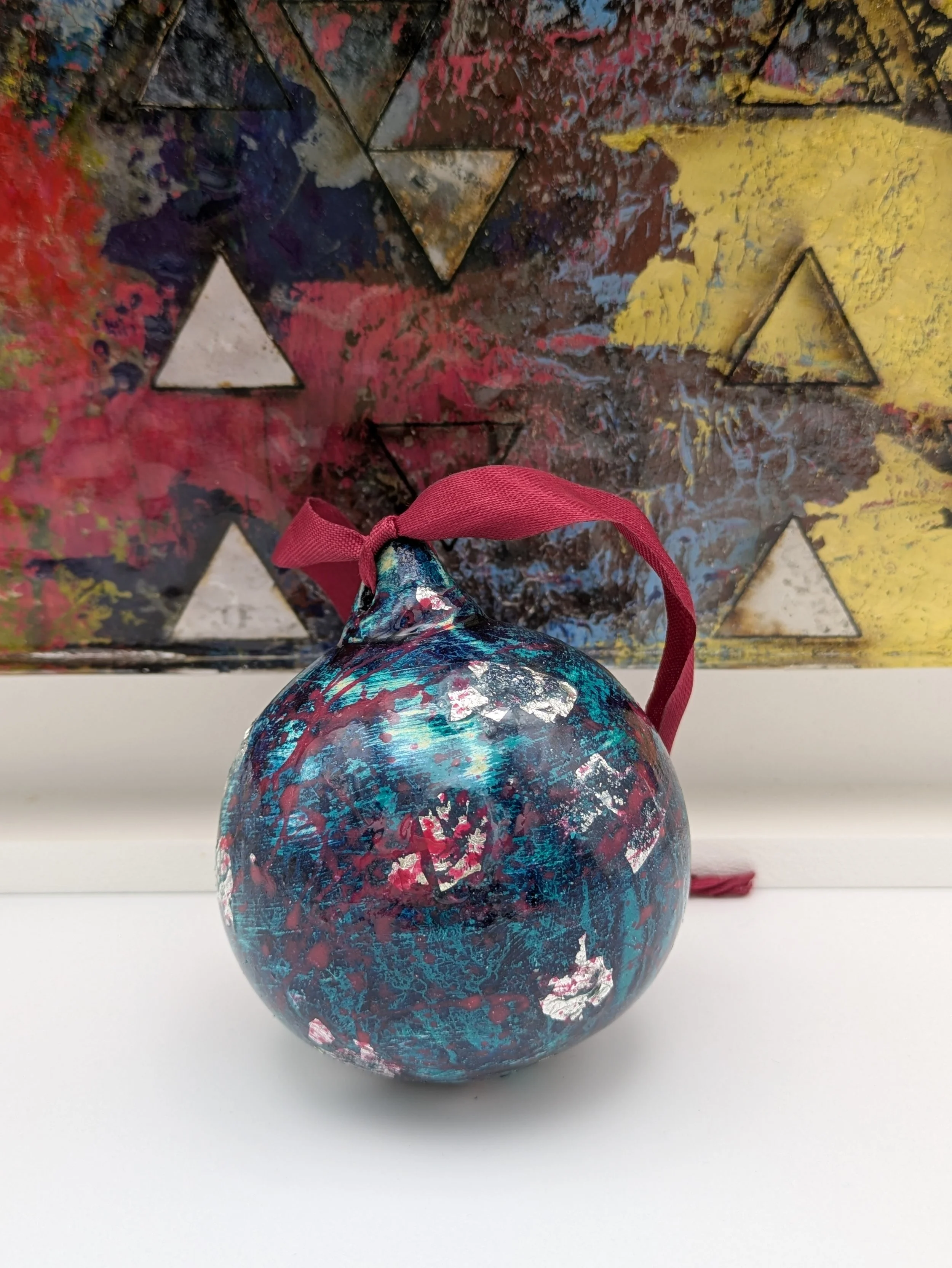 Hand painted Christmas bauble