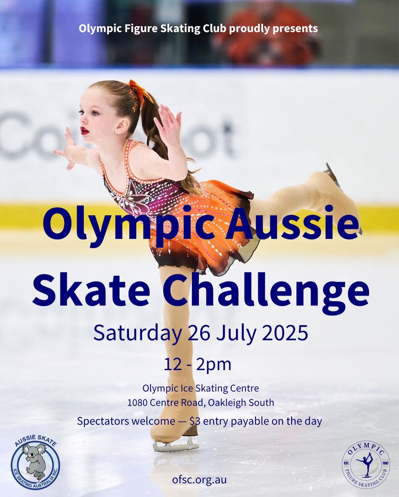 Registrations open this week for the Olympic Aussie Skate Challenge! Divisions: Aussie Skate 7-8, Free Skate 1 - 4 ⛸️ #ofsc#figureskater #olympicfigureskating #figureskater #figureskatingcompetition #aussieskate