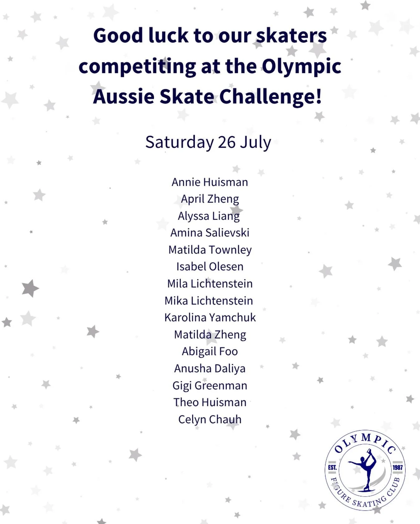 ⛸️ Good luck to our OFSC skaters competing this weekend 🎉 #figureskating#figureskatersofinstagram #figureskater