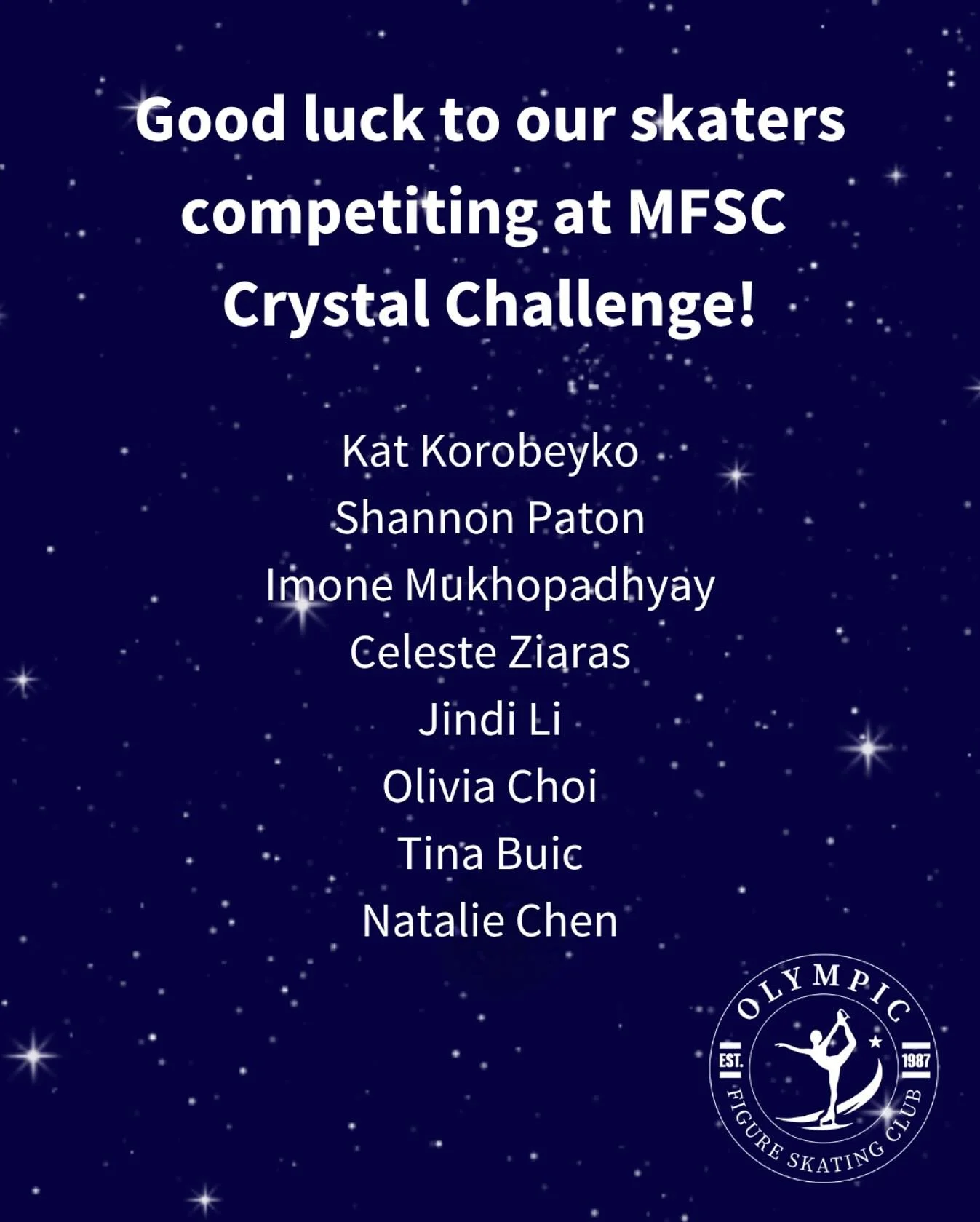 @melbournefigureskating Crystal challenge kicks off today! Good luck to our skaters competing 🤍⛸️🎉 #ofsc#olympic#olympicfigureskating#olympicfigureskatingclub#iceskating#figureskating#figureskater
