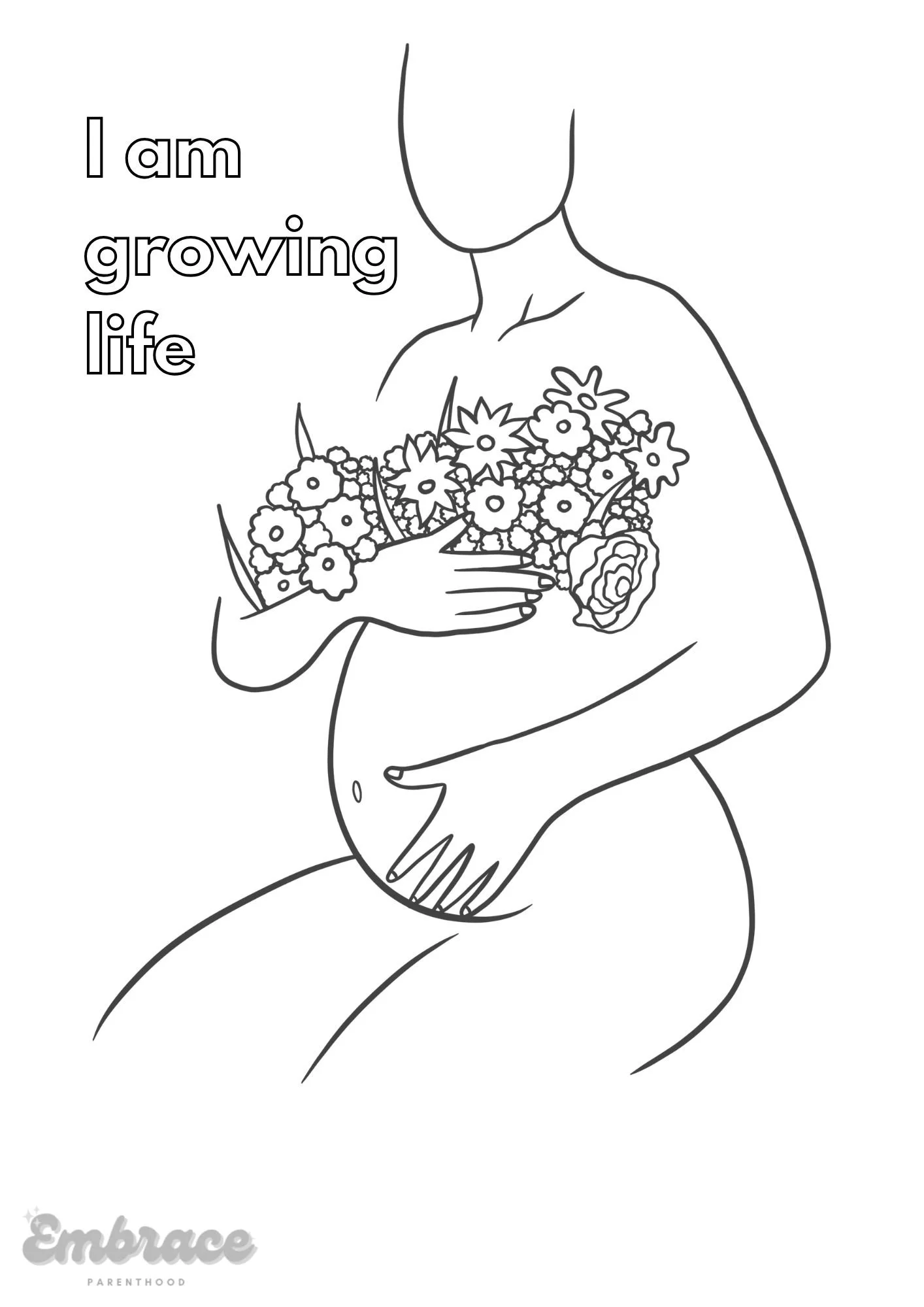 Printable Colouring Affirmation Pages – 10 Mindful Designs for Pregnancy & Birth