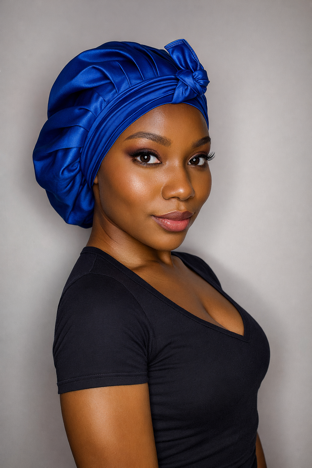 Satin Bonnet for Braids, Tie Band