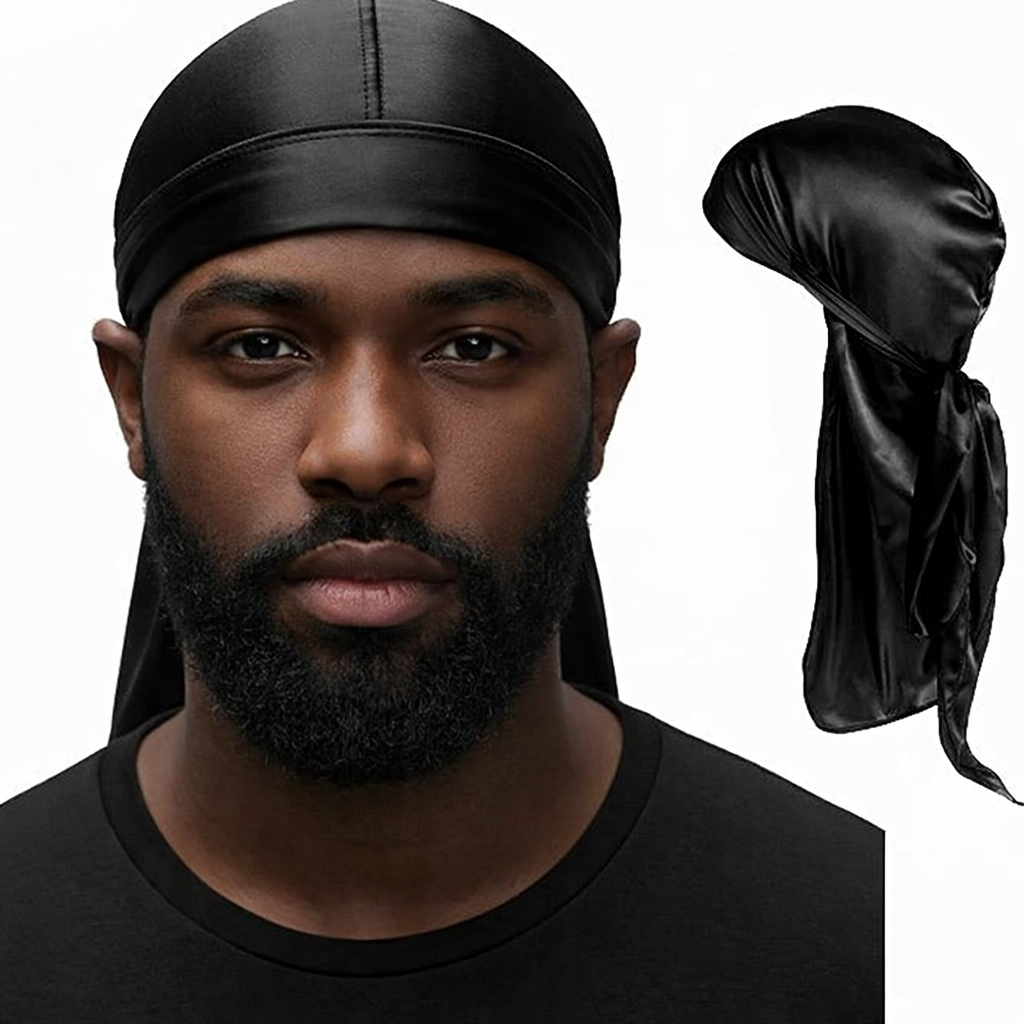 Black Satin Durag, Tie Band