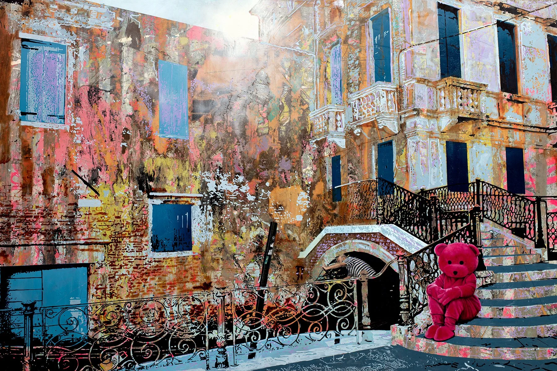 Naughty Step - 2019 - Oil, Acrylic, & Aerosol on Birch Ply - 123cm x 184cm