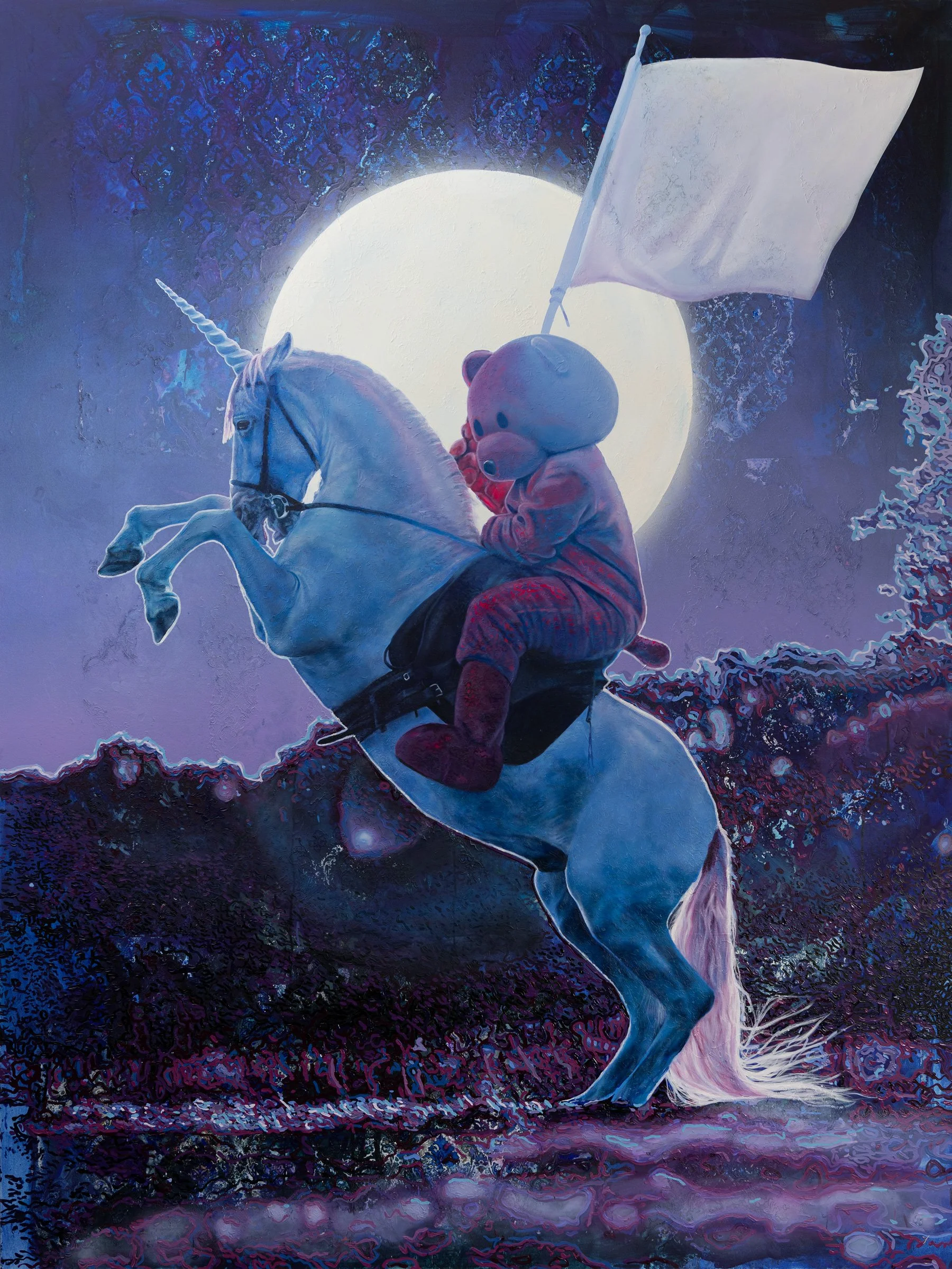 Do Not Go Gentle Into That Good Night, Good Knight - 2024 - Oil and Acrylic on Canvas, - 183cm x 244cm