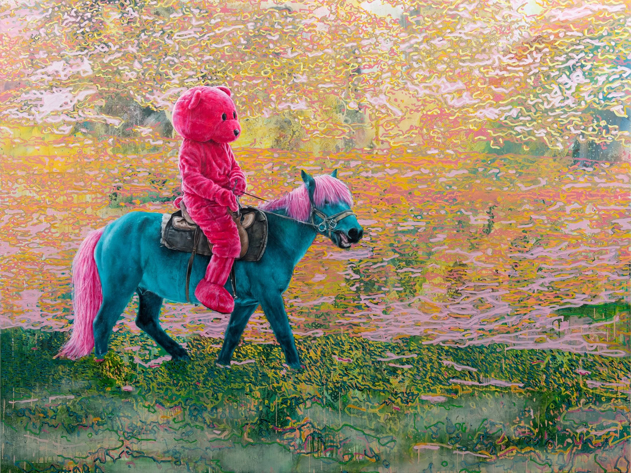 My Little Pony Talks To Me In My Dreams - 2023 - Oil Acrylic on Canvas - 244cm x 183cm