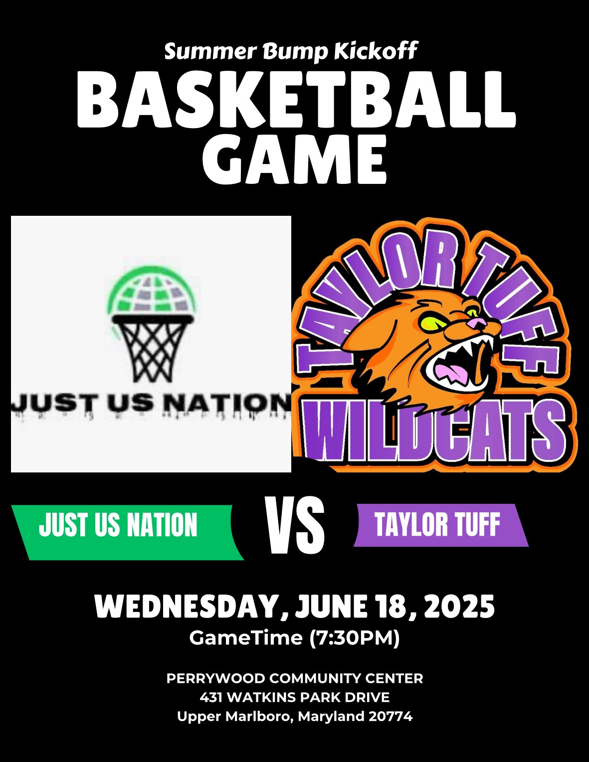 15U Exhibition Game vs. Just Us Nation