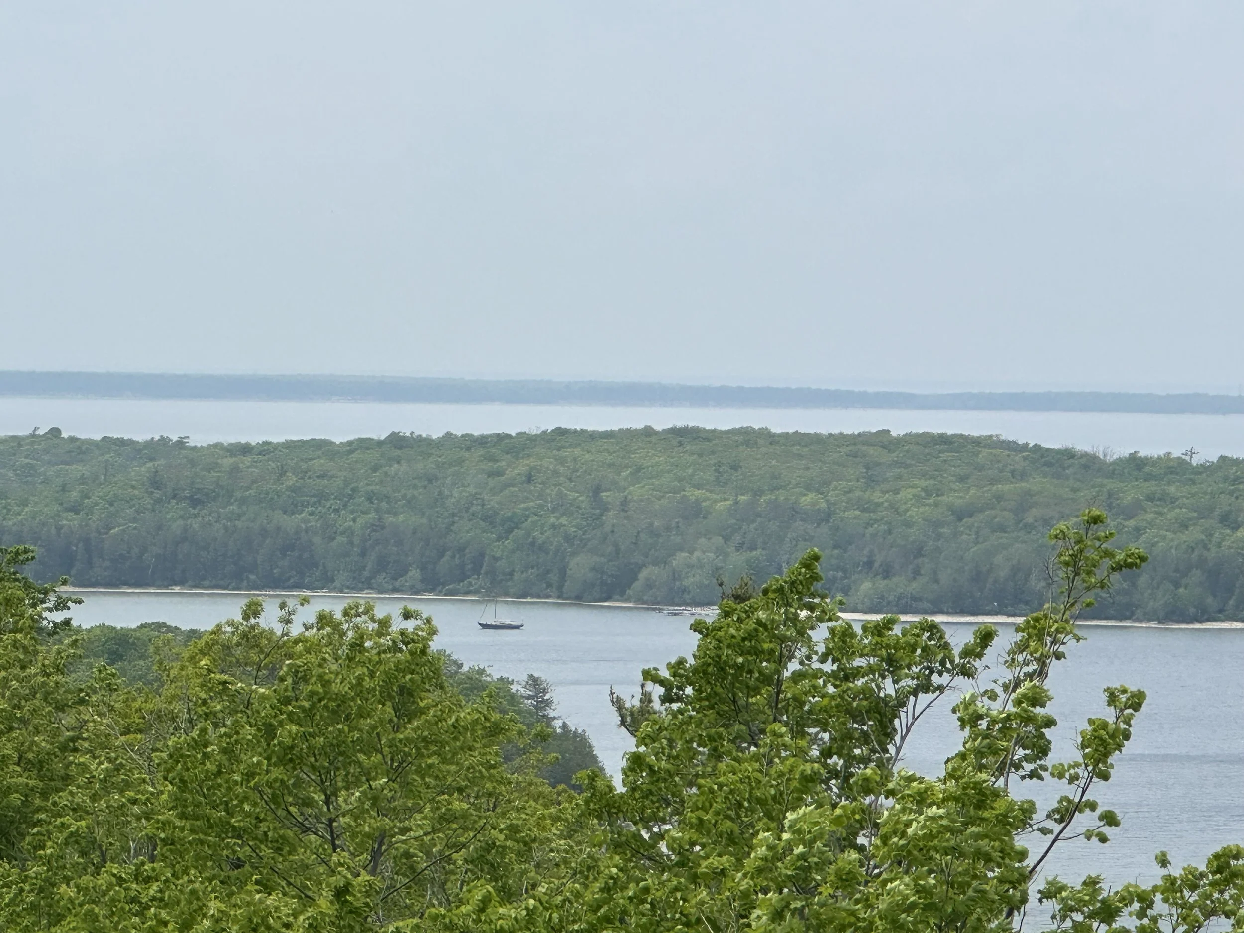 Ciara at anchorage in the distance