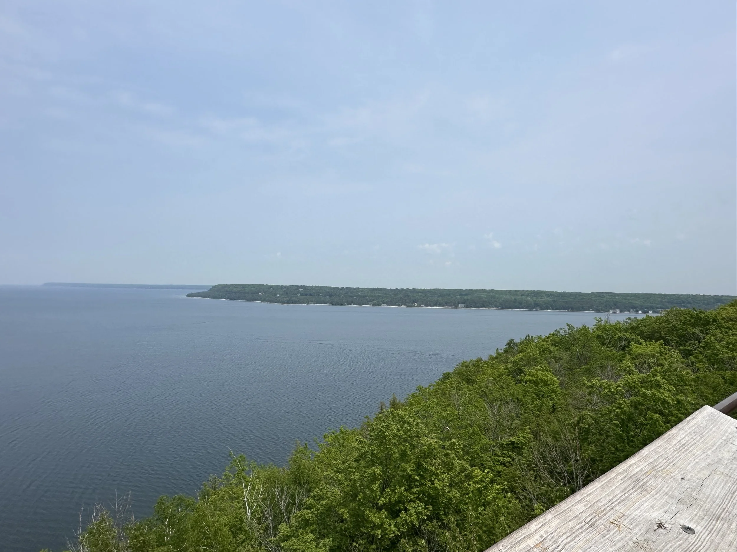 Looking north east from Eagles tower towards Sister Bay