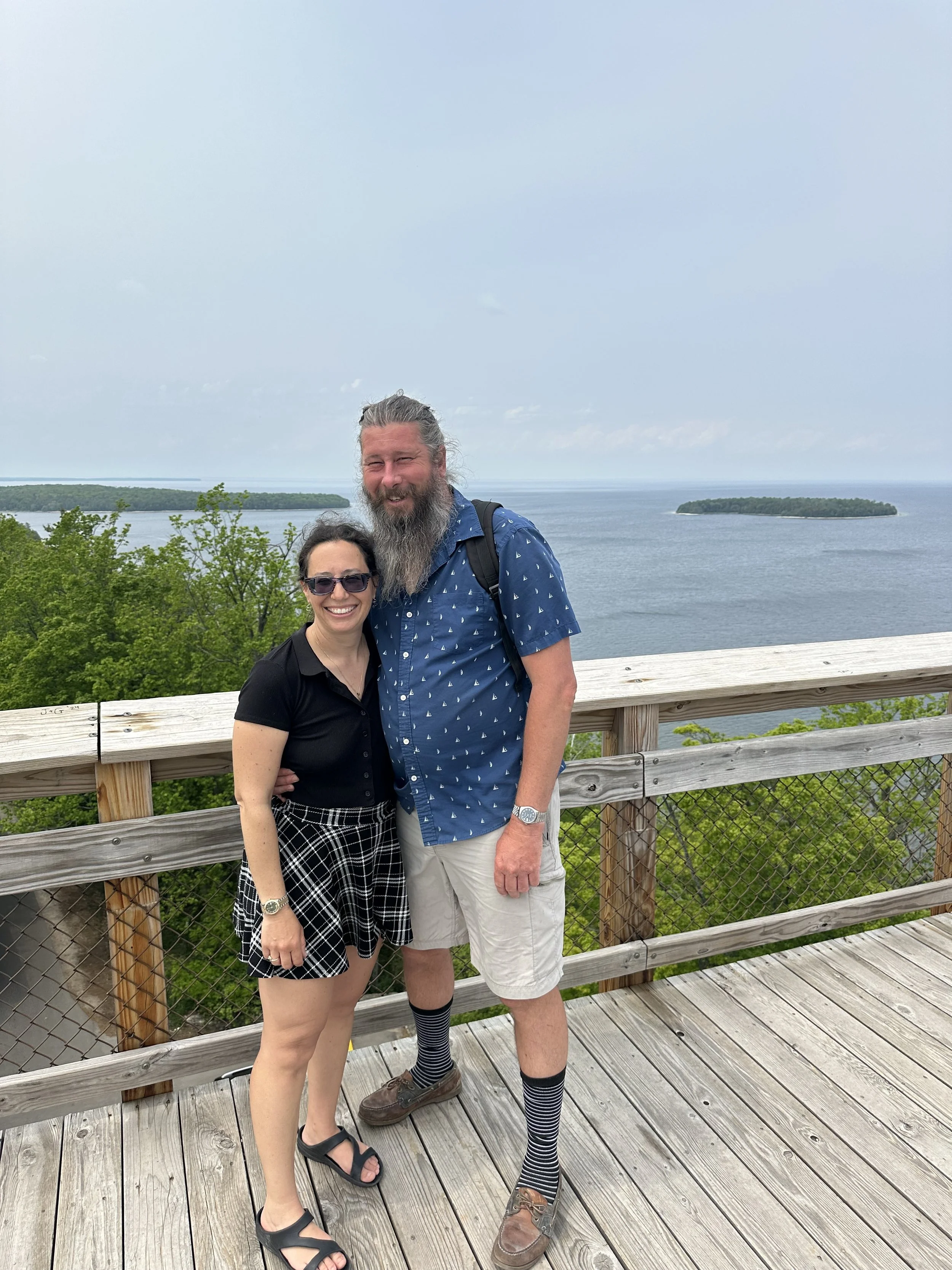 Captain and Deb on top of Eagle Tower