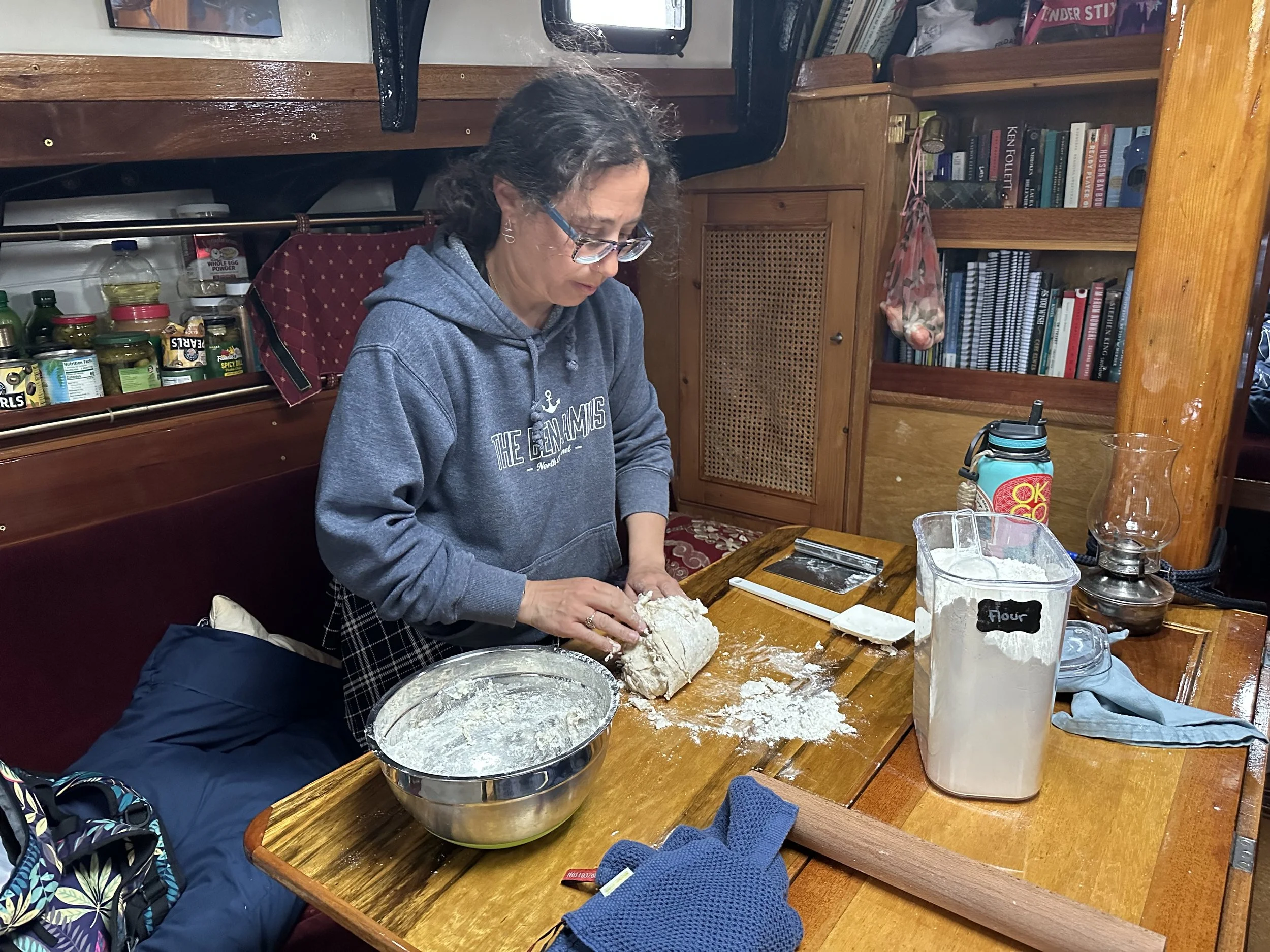 Homesteading on a boat-Making fresh tortillas