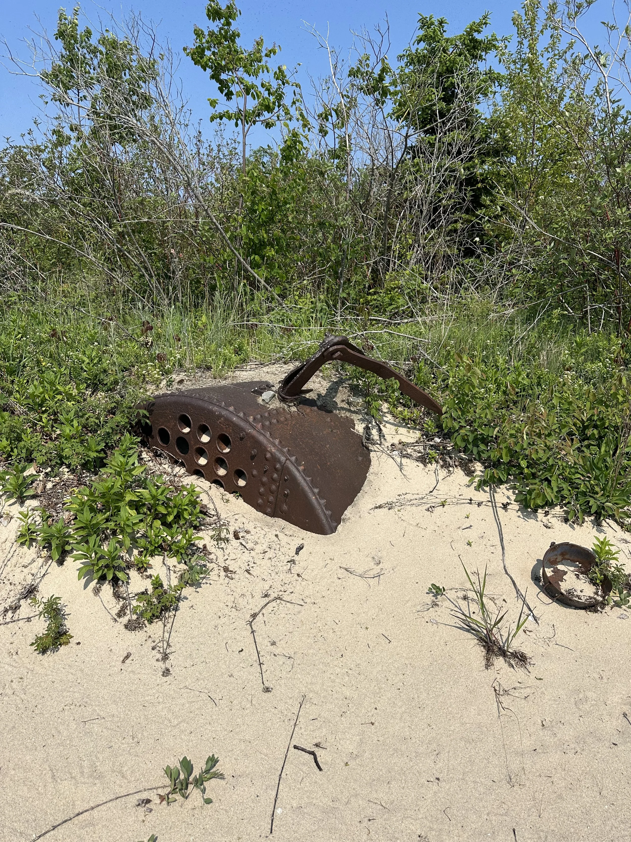 An old boiler on the beach